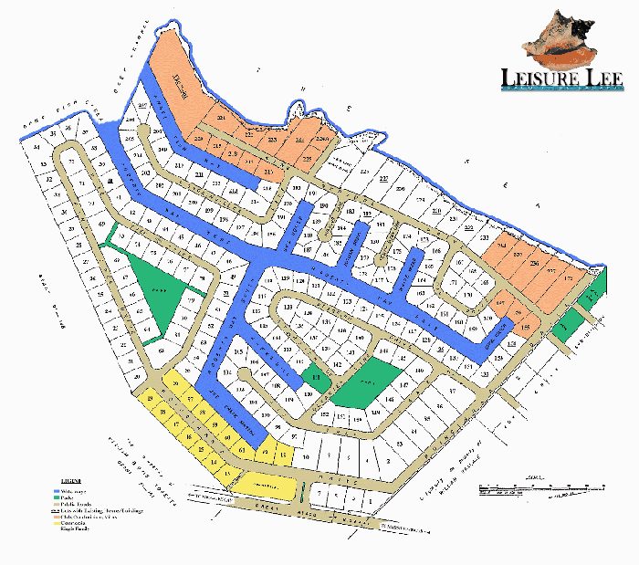 Map of Leisure Lee& Joe's Creek in Abaco Bahamas